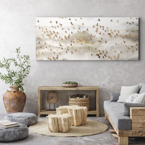 Schilderen op canvas - Het is tijd… - 120x50 cm