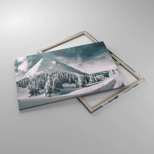 Schilderen op canvas - Het land van sneeuw en ijs - 120x80 cm