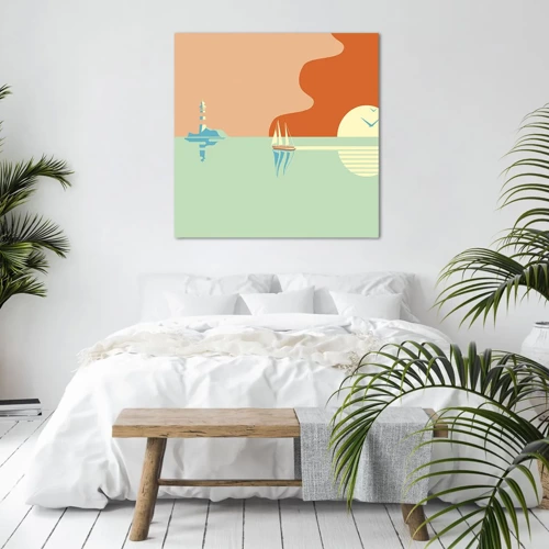 Schilderen op canvas - Het perfecte zeelandschap - 60x60 cm
