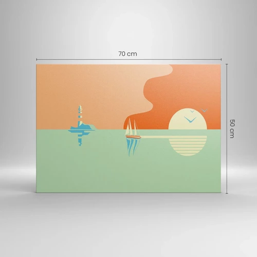 Schilderen op canvas - Het perfecte zeelandschap - 70x50 cm