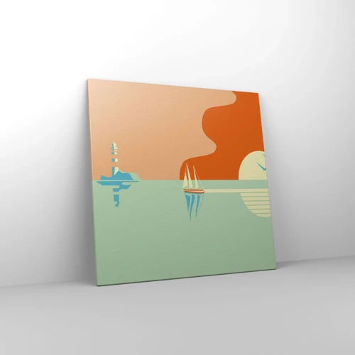 Schilderen op canvas - Het perfecte zeelandschap - 70x70 cm