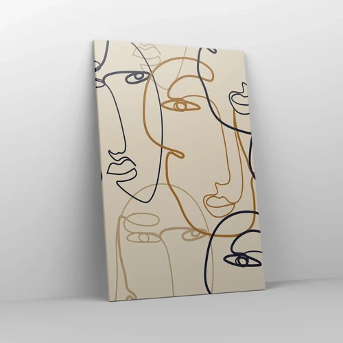 Schilderen op canvas - Het portret is vermenigvuldigd - 80x120 cm
