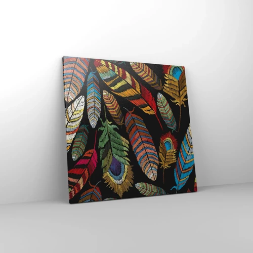 Schilderen op canvas - Het vogelcarnaval - 60x60 cm