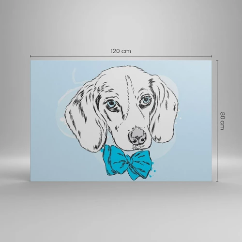 Schilderen op canvas - Hond elegantie - 120x80 cm