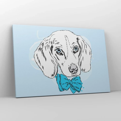 Schilderen op canvas - Hond elegantie - 120x80 cm