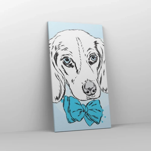 Schilderen op canvas - Hond elegantie - 45x80 cm