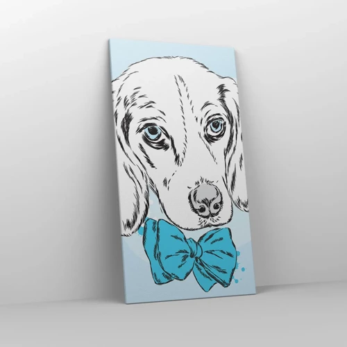 Schilderen op canvas - Hond elegantie - 65x120 cm