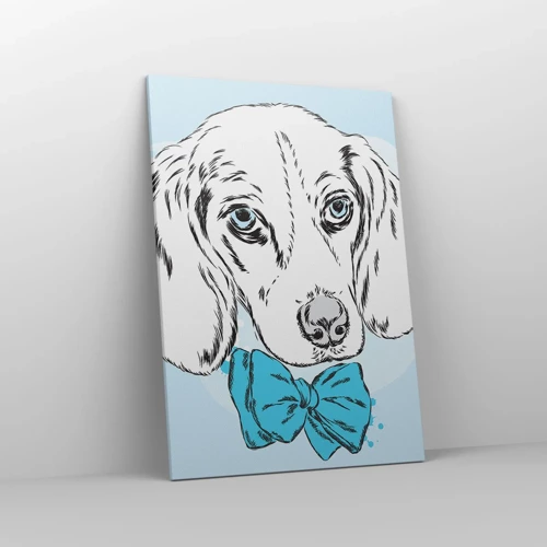 Schilderen op canvas - Hond elegantie - 70x100 cm