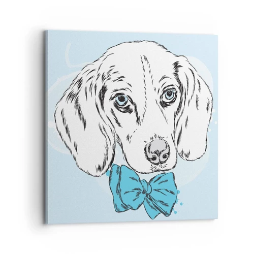 Schilderen op canvas - Hond elegantie - 70x70 cm