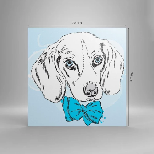 Schilderen op canvas - Hond elegantie - 70x70 cm