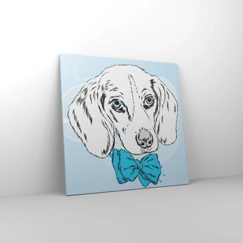 Schilderen op canvas - Hond elegantie - 70x70 cm