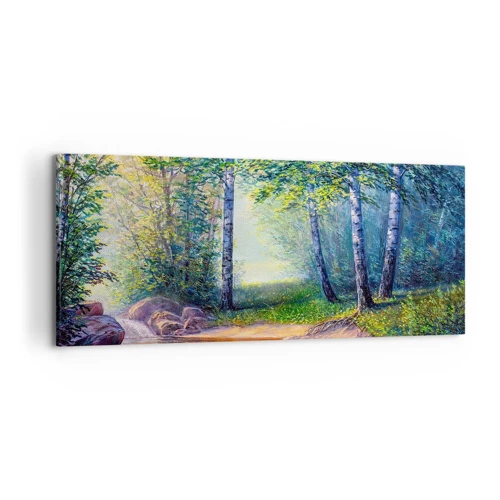 Schilderen op canvas - Idyllisch landschap - 120x50 cm