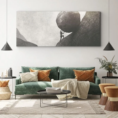 Schilderen op canvas - Ik geloof tegen alle hoop in - 100x40 cm