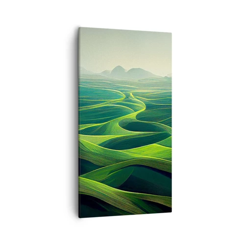 Schilderen op canvas - In de groene dalen - 55x100 cm