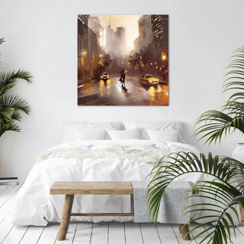 Schilderen op canvas - In de lichten van New York - 30x30 cm