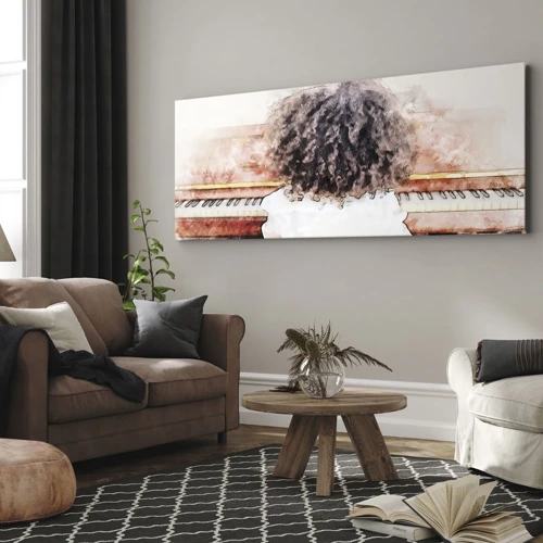 Schilderen op canvas - In de nieuwe wereld - 100x40 cm