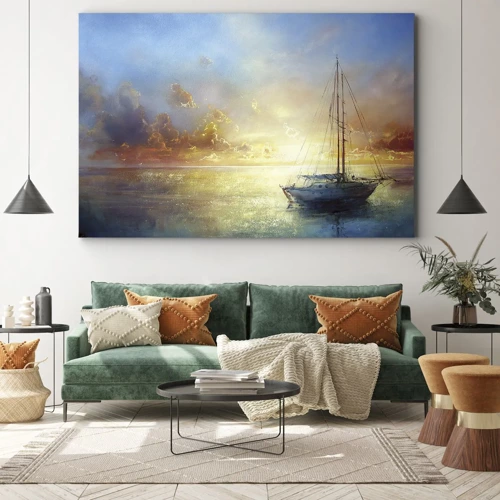 Schilderen op canvas - In een gouden baai - 70x50 cm