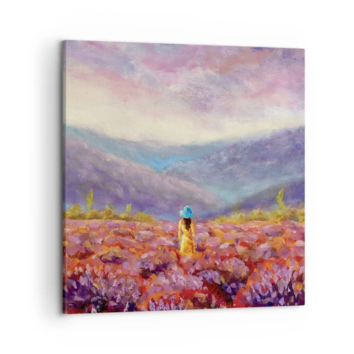 Schilderen op canvas - In een lavendelwereld - 50x50 cm