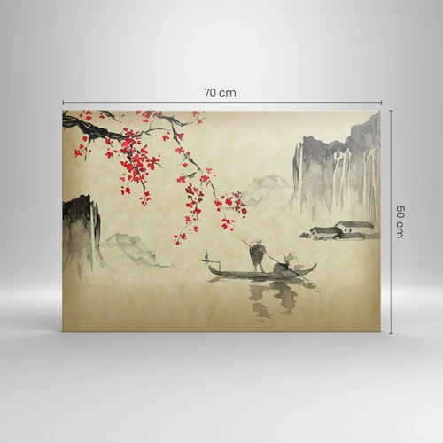 Schilderen op canvas - In het land van de bloeiende kersenbomen - 70x50 cm
