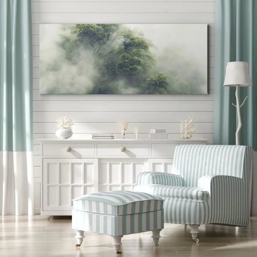 Schilderen op canvas - In mist gehuld - 100x40 cm