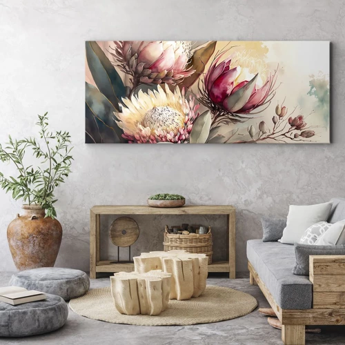 Schilderen op canvas - In profiel en en face - 120x50 cm