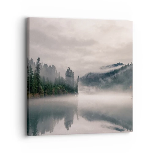 Schilderen op canvas - In reflectie, in de mist - 30x30 cm
