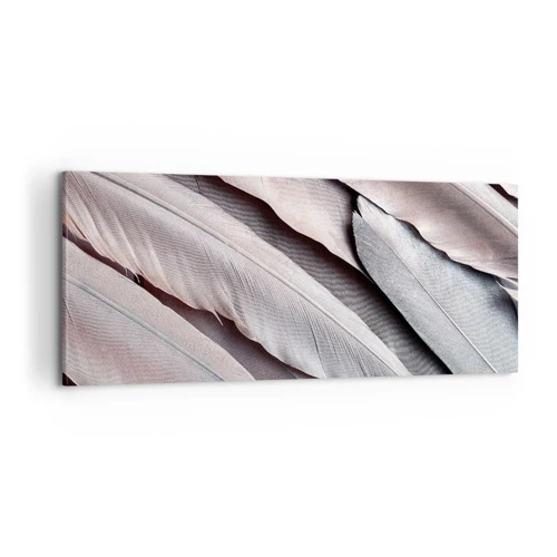 Schilderen op canvas - In roze zilver - 100x40 cm