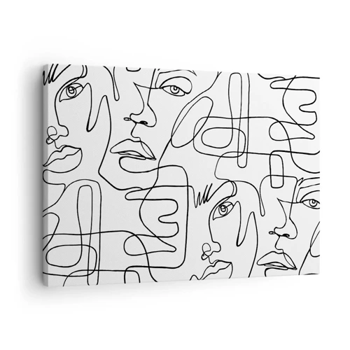 Schilderen op canvas - In verwarde emoties - 70x50 cm