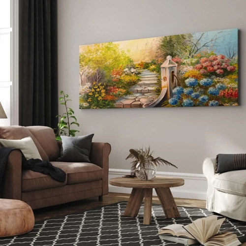 Schilderen op canvas - In volle bloei - 120x50 cm