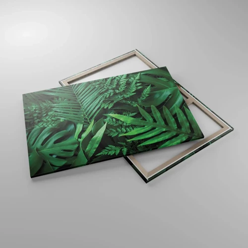 Schilderen op canvas - Ineengedoken in het groen - 120x80 cm