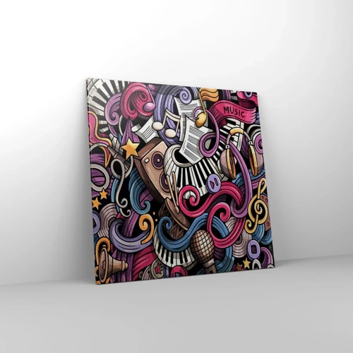 Schilderen op canvas - Ingewikkelde melodie - 70x70 cm