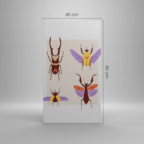 Schilderen op canvas - Insectenwereld - 45x80 cm