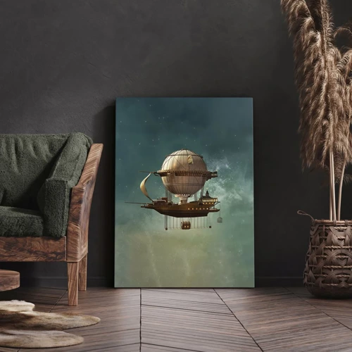 Schilderen op canvas - Jules Verne groet - 55x100 cm