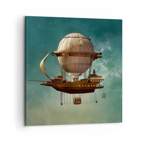 Schilderen op canvas - Jules Verne groet - 60x60 cm