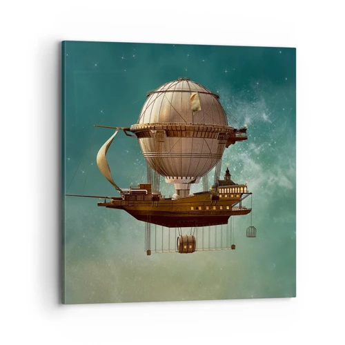 Schilderen op canvas - Jules Verne groet - 70x70 cm