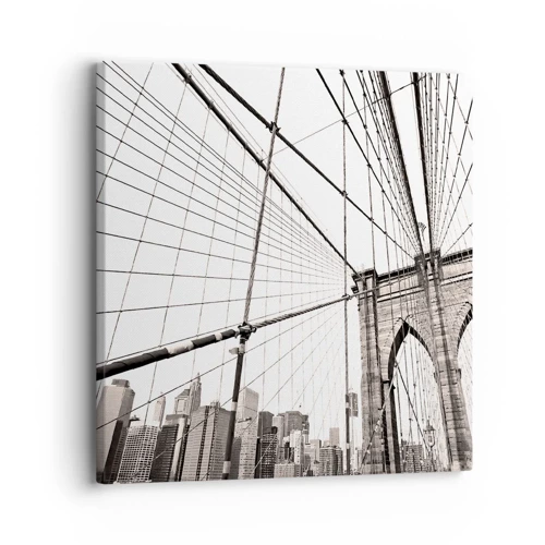 Schilderen op canvas - Kathedraal van New York - 30x30 cm