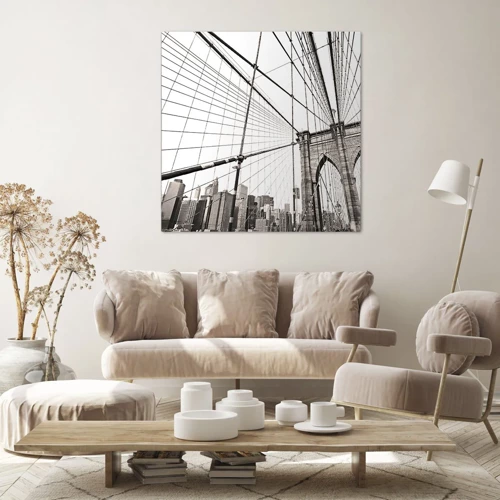 Schilderen op canvas - Kathedraal van New York - 30x30 cm