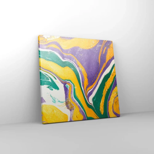 Schilderen op canvas - Kleur golven - 30x30 cm