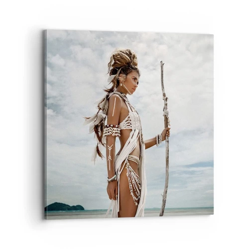 Schilderen op canvas - Koningin van de tropen - 70x70 cm