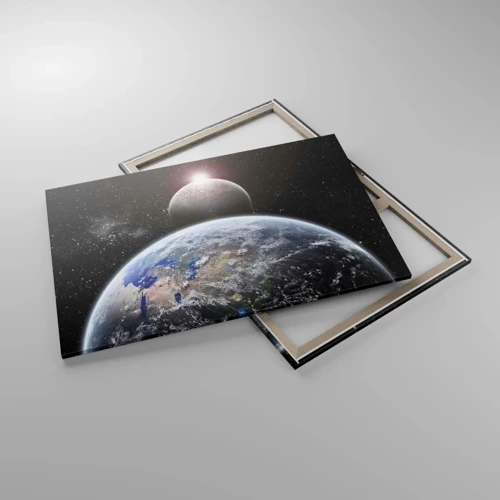 Schilderen op canvas - Kosmisch landschap - zonsopgang - 120x80 cm