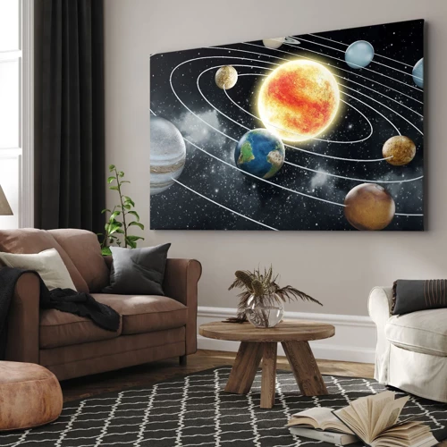 Schilderen op canvas - Kosmische dans - 70x50 cm