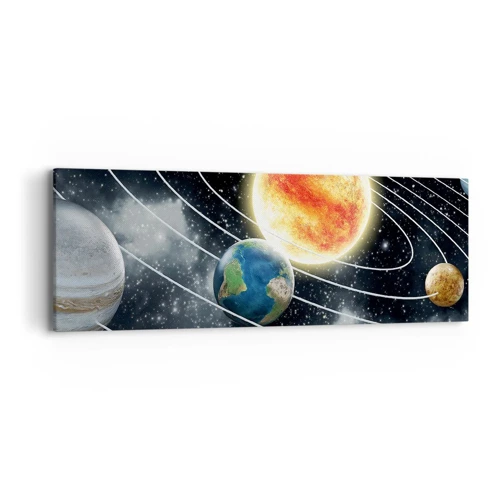 Schilderen op canvas - Kosmische dans - 90x30 cm