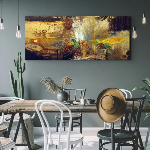 Schilderen op canvas - Koud, warmer, heet - 100x40 cm