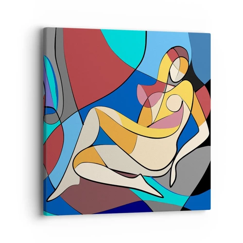 Schilderen op canvas - Kubistisch naakt - 40x40 cm
