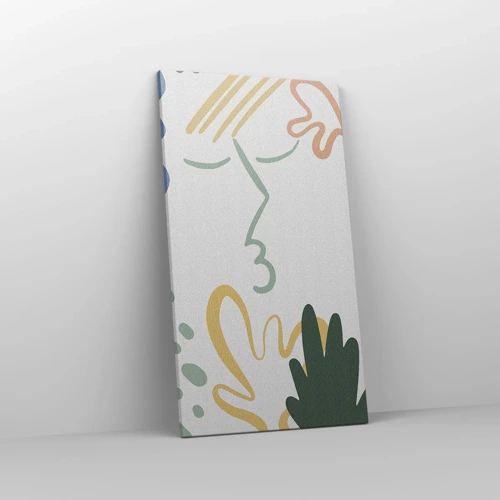 Schilderen op canvas - Kus van bloemen - 45x80 cm
