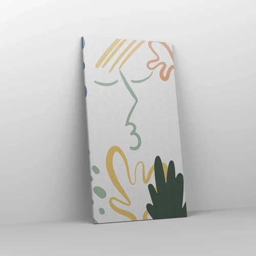 Schilderen op canvas - Kus van bloemen - 55x100 cm