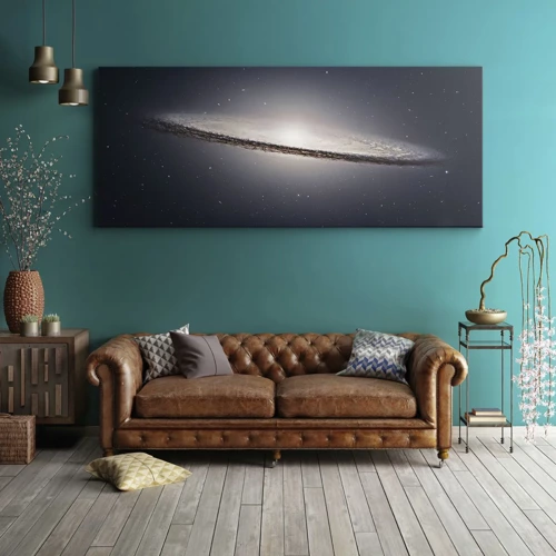 Schilderen op canvas - Lang geleden, in een sterrenstelsel ver, ver weg... - 100x40 cm