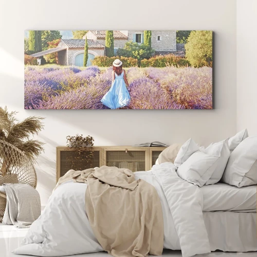 Schilderen op canvas - Lavendel meisje - 100x40 cm