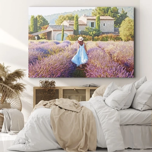 Schilderen op canvas - Lavendel meisje - 100x70 cm