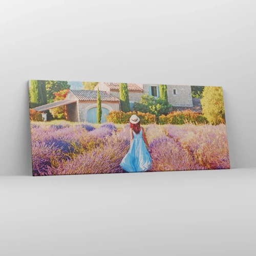 Schilderen op canvas - Lavendel meisje - 120x50 cm